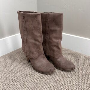 MIA Taupe Heeled Boots